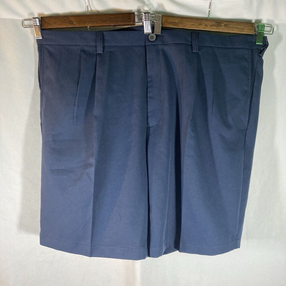 COOL 18 PRO blue pleated front zip fly mens shorts 44